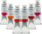 Lukas Water Mixable Oil Paint - Eco-Friendly, 37ml Reds Set of 6, Solvent-Free Artist Oil Paint with Lightfast Pigments and Beeswax for Smooth Consistency, Water Soluble, Quick-Drying