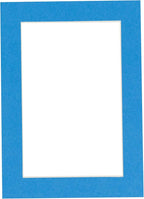 8x10 Mat Bevel Cut for 5.5x8.5 Photos - Acid Free Bay Blue Precut Matboard - For Pictures, Photos, Framing - 4-ply Thickness