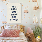 Playroom Wall Decor Linen Canvas Banner,This Room Was Made For Playin 18x25 Inch,Nursery Canvas Art,Kids Bedroom Hanging Flag for Toddler Play