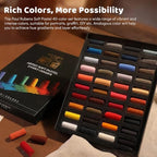 Paul Rubens Professional Soft Pastels, 40 Portrait Colors Chalk Pastels Vibrant Smooth and High Adhesion for Painting, Drawing, Blending, Crafting, Ideal Art Supplies for Artists, Beginners