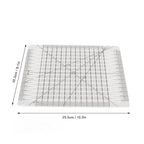 Pssopp Charming Shape Cut Ruler, Transparent Acrylic, Accurate Scale, Black Grid Line, Multifunction, Quilters Ruler, 25.5cm x 8.1in