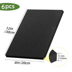 6 Pcs Adhesive Padding, 12in X 8in X 1/2in Closed Cell Foam Sheet, Anti-Slip Neoprene Rubber Pad, 1/2" Thick Sticky Foam, Soundproof and Anti Vibration