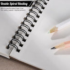 12 Pack Sketch Book, 8.5 x 11Inch Sketchbook, 68lb/100gsm Top Spiral Bound Sketch Pad, Acid Free Art Supplies Drawing Painting Sketching Paper for Teens Adults Artists (30 Sheets Each)