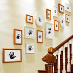 Ink Pad, 5x4'' Washable Non-Toxic Ink Stamp Pad for Baby Footprint Handprint, Black