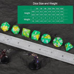 QMay DND Dice - 42pcs Polyhedral Dice, 6 Set Complete Double-Colors D&D Dice Sets with 6 Blue Drawstring Bags for Dungeons and Dragons RPG MTG Table Games