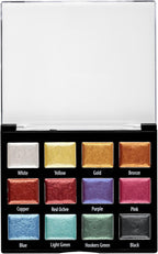 Soho Urban Artist Metallic Watercolors Set – 12 Vibrant Metallic Half Pans in Travel Case – Professional Shimmer Watercolor Paint Set for Artists, Crafters & Mixed Media