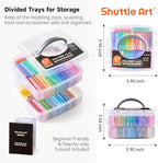 Shuttle Art Polymer Clay Kit, 57 Colors, Soft Oven Clay Kit, 19 Carving Tools and 10 Kinds of Accessories, Non-Stick, Non-Toxic, Ideal Gift for Kids