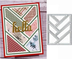 Cutting Dies Metal Stencils Scrapbooking Tools Flowers Lace Frame DIY Embossing Template for Paper Card Making Album Arts Crafts Supplies (Rectangle Grid-14x10cm)