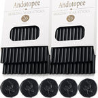 52pcs Black Sealing Wax Sticks, Andotopee Glue Gun Wax Seal Sticks for Wax Seal Stamp, Premium Sealing Wax for Envelope Letter Seal Wedding Invation Craft Adhesive, Great Gift Ideas (Mini Size)