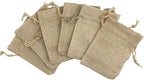 Palmhomee Pack Of 25 Burlap Gift Bags with Drawstring Linen Jewelry Pouches Wedding Hessian Jute Bags for Birthday Jewelry and Treat Pouches Party Wedding Favors Gift Art and DIY Craft (3.6x4.8 Inch, Ivory)