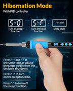 Soldering Iron Kit, 100W High Power Soldering Iron, Fast Heating, Digital Display Temperature Control Accurate 356°F-896°F, Portable Soldering Kit with Protective Cap, Automatic Sleep Mode