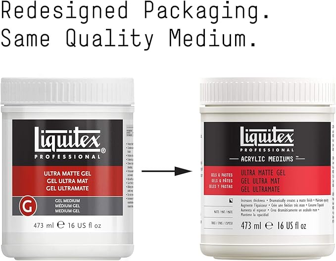 Liquitex Professional Ultra Matte Gel Medium, 473ml (16-oz)