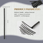 25 PCS Willow Charcoal Sticks, Ideal for Artists, Beginners, Students, Perfect for Sketching, Drawing, Shading, and Fine Art, 5.7 Inches Long, 2-4,4-5,5-7,7-9 (5-7)