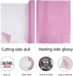guangyintong Glow Glitter Purple Heat Transfer Vinyl HTV Rolls, 12" x 8ft Iron on Vinyl for T-Shirts, Glitter HTV Vinyl for All Cutter Machines Easy to Cut & Weed for DIY Design