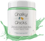 Chalky Chicks All-in-One Chalk Paint for Furniture or Cabinet - 16Fl Oz - Matte Finish Lime Ricki (Lime Green) for Metal, Wood Furniture Paint - No Sanding All-in-One for Home Decor & Crafts, USA Made