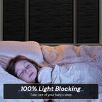 Haton Blackout Window Film, Black Out Sun Blocking Window Cover, Static Cling Frosted Privacy for Glass, Heat Control Darkening Room Coverings Shades Tint for Home Day Sleep, 35.4" x 157.4"