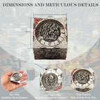 6 Sided Spinner DND Dice - Metal D4 D6 D8 D10 D10% D12 D20 All in One D&D Set - Cool Role Playing Gifts for Dungeons and Dragons TRPG MTG Games Lover Players (6 Sided-Bloodstained)