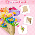 Deesry Fabric Flower Bouquets Toys, DIY Flower Craft Kits Year, Flowers Market Toy, Educational Arts & Crafts Toy, DIY Creative Activity As Christmas Birthday Gift for 4 5 6 7 8 Year Toddler Girl-02