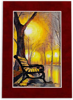 Poster Palooza 8x10 Mat Bevel Cut for 6x8 Photos - Acid Free Bright Red Suede Precut Matboard - for Pictures, Photos, Framing - 4-ply Thickness