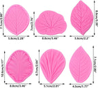Flower Silicone Veiner Mold Set, Fondant Flower Veining Mold Tulip Orchid Molds Sugar Gum Paste Molds Cake Decoration Tool for Tulips Hibiscus Rose Leaf
