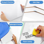 Dry Erase Lapboards, HERKKA 12 Pack Double Sided Small Dry Erase Whiteboards 9 x 12.5 Inch with 12 Erasers, Small Dry Erase Boards for Classroom Teacher Supplies, Personal White Boards for Students