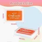 HAFFUZI Washable Stamp Pads for Kids, Ink Pads for Rubber Stamps, 8 Color Non-Toxic Craft Ink for Paper Fabric Wood, Journaling Scrapbooking Handprint Art