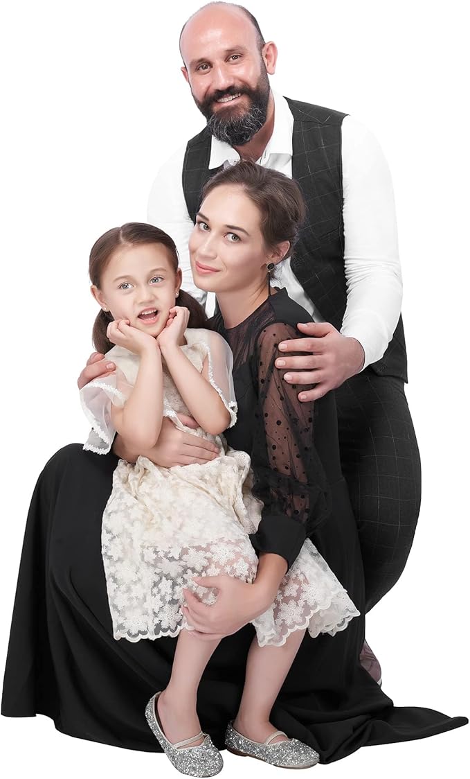 Yizhily Seamless Photo Photography Background Paper Backdrop Paper Roll for Photoshoot and Videos, 82" x16', Arctic White