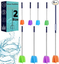 4/Large+4/Small Sizes Silicone Resin Mixer Paddles,Reusable Reusable Paint and Resin Mixer Paddle to Mix Epoxy Resin, Paint, Ceramic Glaze and Reduce Bubbles - Paint Mixer for Drill (4/Large+4/Small)