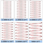 1 mm Dia. 10 Rolls Copper Jewelry Wire, 10 Assorted Colors Beading Wire for Jewelry Making Bracelet Earrings Rings Necklaces Flower Craft Projects