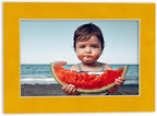 Pack of 25 Acid Free 8x10 Mats Bevel Cut for 6x8 Photos - Bright Yellow Precut Matboards With Backing Boards and Clear Photo Mat Bags For Pictures, Photos, Framing - 4-ply Thickness