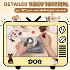 Mayboos 6 Pcs Needle Felting Kit, Animal Needle Felting Beginner Kits Wool Felt Needle Felting Tools with Instruction for DIY Craft Animal Home Decoration (Cute Dog)