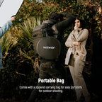 NEEWER 43"/110cm Light Reflector with Handle Grip with 3/8" Thread, 5 in 1 Collapsible Disc Light Diffuser Translucent/Silver/Gold/White/Black for Photography Lighting, Outdoor Lighting, RF-110II