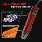 Mini Heat Gun 350W, 2-Temp Settings 392°F & 662°F,Fast Heat Hot Air Gun Tool with 2 Reflector Nozzle and and 6.56Ft Long Cable for Crafting, Vinyl Wrap and Shrink Tubing
