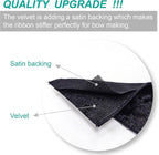 Black Velvet Ribbon 2.5 Inch x 10 Yards for Christmas Tree Topper Home Decoration Wreath Gift Wrapping DIY Craft