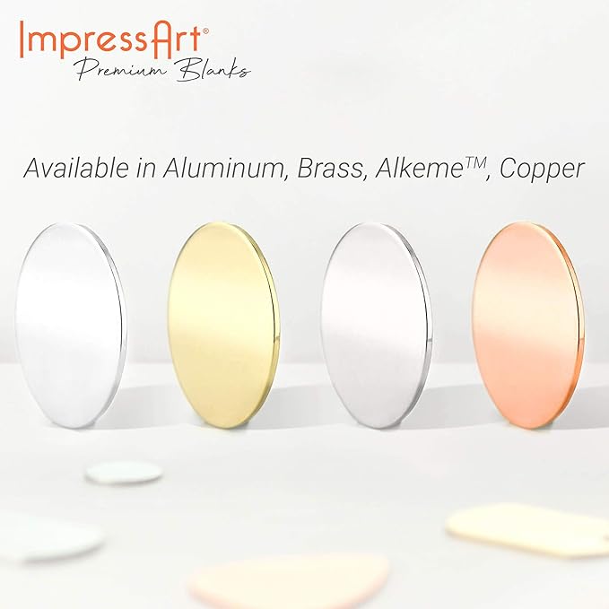 ImpressArt - Premium Metal Stamping Rectangle Blanks for Metal Stamping and Jewelry Making (24 Pack) (5/8" Rectangle Tag w/Ring, Brass)