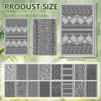 CHGCRAFT 16 Sheets Animal Skin Clay Texture Mat Marble Pattern Polymer Clay Texture Sheets DIY Tools for Pottery Earring Jewelry Making Stamp Engraving Machines, 4x2.6inch