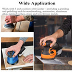 5-Inch 8-Hole Hook and Loop Sanding Discs 180-Grit Random Orbit Sandpaper, 50-Pack