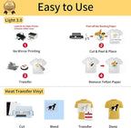 TransOurDream Iron on Heat Transfer Paper for Light Fabric (20 Sheets, 8.5x11") Printable Iron on Transfers for Inkjet Printer & Laserjet Printer, Heat Transfer Vinyl for T Shirts (2 Sheets, 8.5x11")