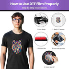 DTF Transfer Film – A4 (8.5”x11”)100 Sheets Premium Matte Double Sided DTF film PET Transfer Paper Direct to T Shirts