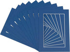 6x8 Mat for 8x10 Frame - Precut Mat Board Acid-Free Show Kit with Backing Board, and Clear Bags Royal Blue 6x8 Photo Matte Made to Fit a 8x10 Picture Frame Matboard for Framing, Pack of 10 Mats
