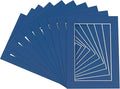5x7 Mat for 8.5x11 Frame - Precut Mat Board Acid-Free Royal Blue 5x7 Photo Matte For a 8.5x11 Picture Frame, Premium Matboard for Family Photos, Show Kits, Art, Picture Framing, Pack of 100 Mats