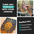 Chalkola Dual Tip Liquid Chalk Markers for Blackboard (10 Metallic Colors, 1mm+5mm Fine, Bold) - Dry Erase Marker Pens for Chalkboards Signs, Car Windows, Glass, Mirrors - Erasable Chalkboard Markers