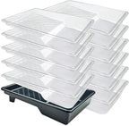 Great Andrew 12 Pack Paint Tray Liners 7 Inch, 1 PC Sturdy Plastic Tray with 11 PCS Disposable Paint Tray Liners, Paint Roller Trays, Paint Pan Liners for DIY Painting Projects, Walls, Furniture