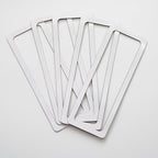 Magnetic Frames For 2x6 Photo Booth Strips – Set of 5 – White, Black, or Floral Design Photo Picture Holders – Magnetic Paper Cutout for Photobooth Photos – Simple Slim Frames for Fridge, Locker, or Party Keepsakes (5, WHITE)