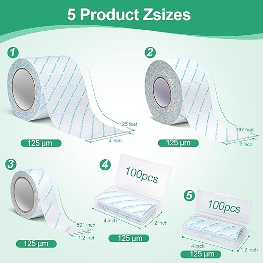 Lab Sealing Film Sheets, 1.2 inches (3cm) × 4 inches (10cm) (100pcs), Pre-Cut Plastic Wrap in Hard Case for Petri Dishes, Labware, Cryo Storage, Plant Grafting (BM-PSF-03)
