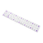 The Quilted Bear Quilting Rulers - Transparent Acrylic Non Slip Quilting, Patchwork & Sewing Ruler with Clear Black Lines & 30, 45 & 60 Degree Angles (3.5" x 18.5")