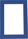 8.5x11 Mat Bevel Cut for 7x9 Photos - Acid Free Bottle Blue Precut Matboard With Backing Board and Crystal Clear, Self Seal Photo Mat Bag - For Pictures, Photos, Framing - 4-ply Thickness
