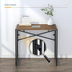 Folding Computer Desk 32 inch Writing Gaming Computer Camping Table, No Assembly Required Home Office Desk, Espresso