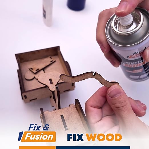 FIX & FUSION Activator Spray (3.38 Fl Oz), Instant Cure Accelerator for Cyanoacrylate (CA) Super Glue for Wood, Plastic, Rubber, Granite, and DIY & Professional, Accelerates Bonding Strength, (1 Pack)