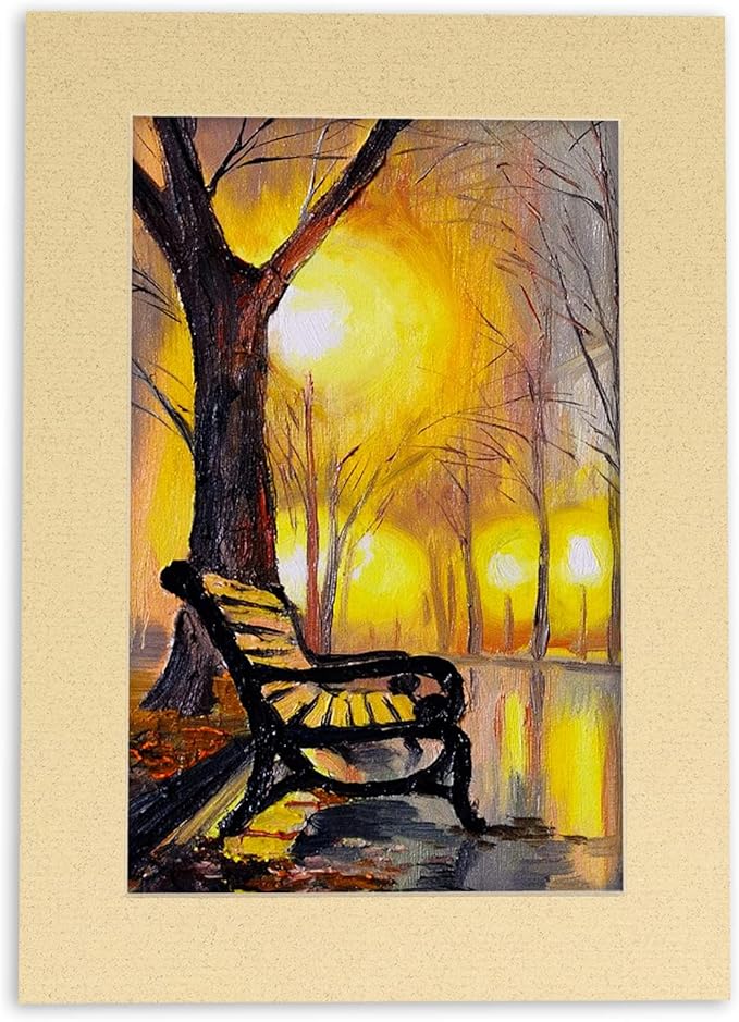 8x10 Mat for 6x8 Photo - Precut Tan Picture Matboard for Frames Measuring 8 x 10 Inches - Bevel Cut Matte to Display Art Measuring 6 x 8 Inches - Acid Free ONE MAT with Backing Board & Clear Bag
